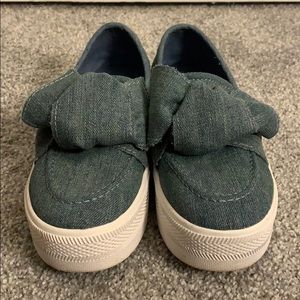 G by Guess Denim Platform Slip On with Bow